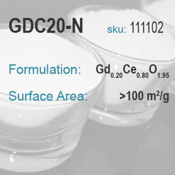 Gadolinium Doped Ceria 20% Gd – Nanopowder