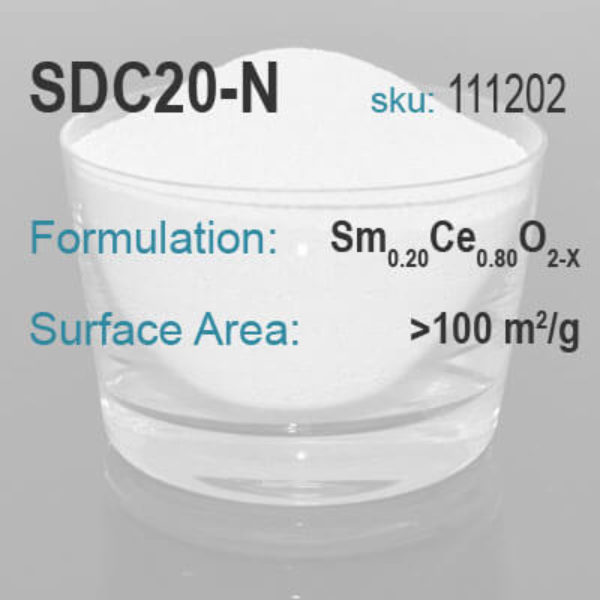 Samarium Doped Ceria (20% Sm) – Nanopowder