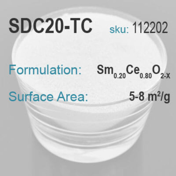 Samarium Doped Ceria (20% Sm) – Tape Cast Grade Powder