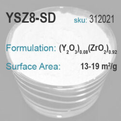 Yttria-Stabilized Zirconia (8% Y) – Spray Dried Grade Powder
