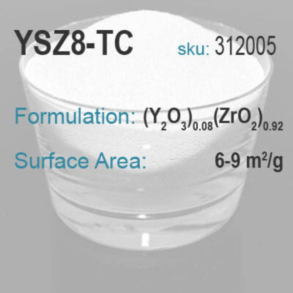 Yttria-Stabilized Zirconia (8% Y) – Tape Cast Grade Powder