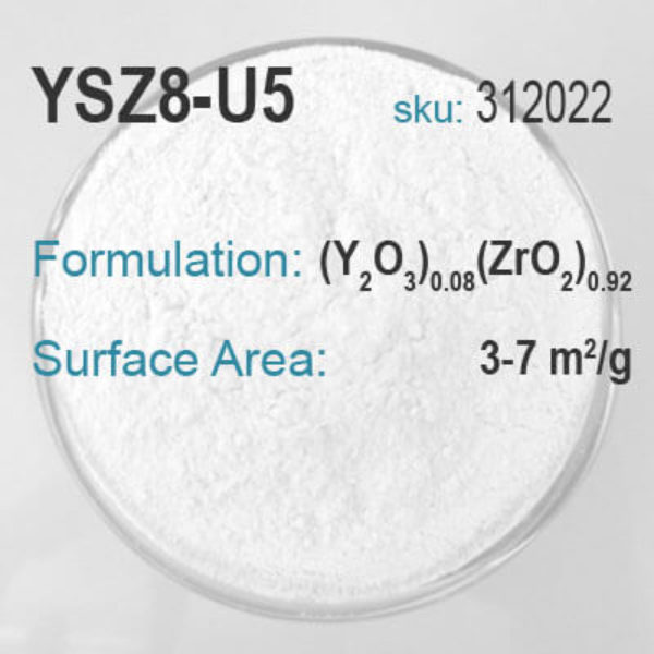 Yttria-Stabilized Zirconia (8% Y) – Mid Grade Powder